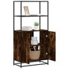 vidaXL Highboard Smoked oak Engineered wood, metal Tall Highboard