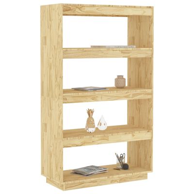 vidaXL Book Cabinet/Room Divider 31.5"x13.8"x53.1" Solid Wood Pine