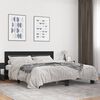 vidaXL Bed Frame Black Engineered wood, metal Super King Modern