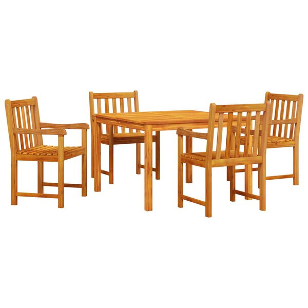 vidaXL Garden Dining Set 5 pcs Brown Solid Acacia wood