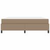 vidaXL Bed Frame with Mattress Cappuccino 70.87 x 78.74 in Fabric