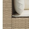 vidaXL Garden Sofa Set of 2 Beige PE rattan Medium Modular