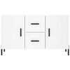 vidaXL Sideboard White Engineered wood, Metal Medium Sideboard