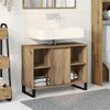 vidaXL Bathroom Cabinet with Door Artisan Oak 31.50 x 12.99 x 23.62 in
