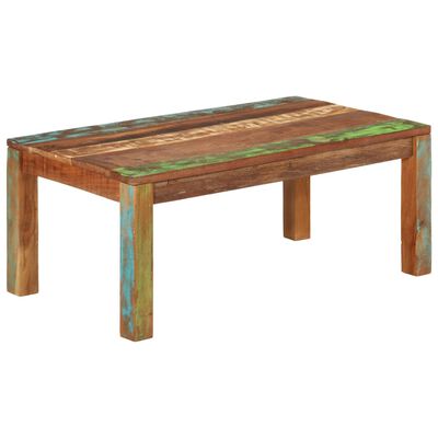 vidaXL Coffee Table 39.4"x21.7"x15.7" Solid Reclaimed Wood