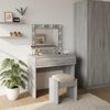 vidaXL Dressing Table Grey 32.68 x 15.75 x 27.56 in Engineered Wood