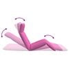 vidaXL Folding Sun lounger Pink 175x54x8,5 cm Oxford Fabric