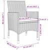 vidaXL Garden Dining Set Grey PE Rattan Durable Garden Dining Set