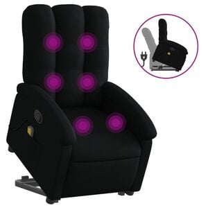 vidaXL Stand Up Massage Recliner Chair Black