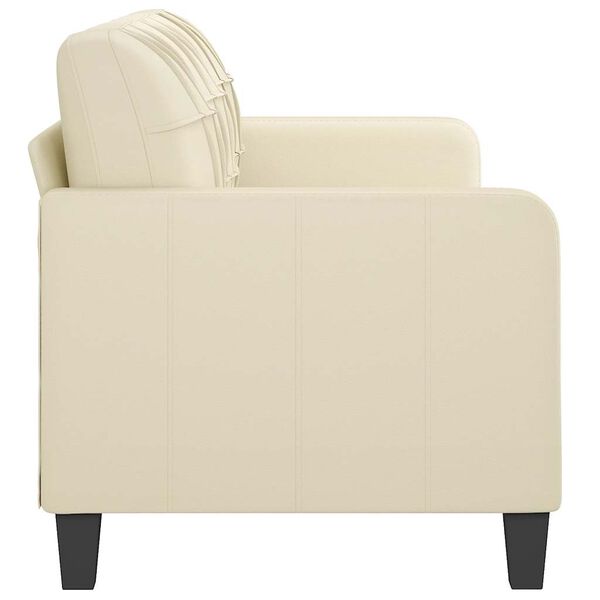 vidaXL 3-seater Sofa Cream