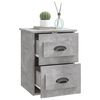 vidaXL Wall-mounted Bedside Cabinet Set of 2 Concrete Grey Engineered wood