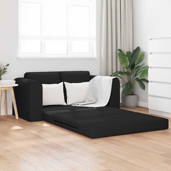 vidaXL Sofa Bed Black 148 x 71 x 83 cm fabric