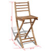 vidaXL 3 Piece Bar Set Bamboo