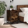 vidaXL Bedside Cabinet Smoked oak Engineered wood, metal