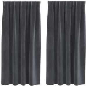 vidaXL Blackout Curtains 2 pcs Light Grey 55.12 x 68.90 in Velvet