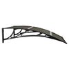vidaXL Door Canopy Black Polycarbonate, ABS, Aluminum 39.4 x 29.5 in