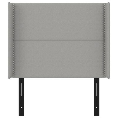 vidaXL Headboard with Ears Light Gray 40.6"x6.3"x46.5"/50.4" Fabric