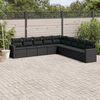 vidaXL Garden Sofa Set Black