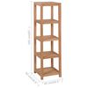 vidaXL Storage Rack Teak Teak wood Tall Storage Rack Square