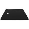 vidaXL Rectangular ABS Shower Base Tray Black 31.5"x35.4"