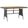 vidaXL Outdoor Dining Set Grey PE rattan, steel, solid acacia wood Compact