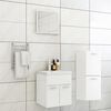 vidaXL Bathroom Furniture Set High gloss white Engineered wood, ceramic