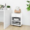 vidaXL Storage Cabinet High Gloss White Manufactured Wood Compact