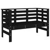 vidaXL Garden Bench Black Solid pine wood 43.9 x 20.9 x 28.0 in Durable