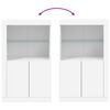 vidaXL Side Cabinet White Engineered wood, glass Medium Side Cabinet