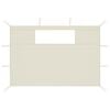 vidaXL Gazebo Sidewalls with Windows 2 pcs Cream
