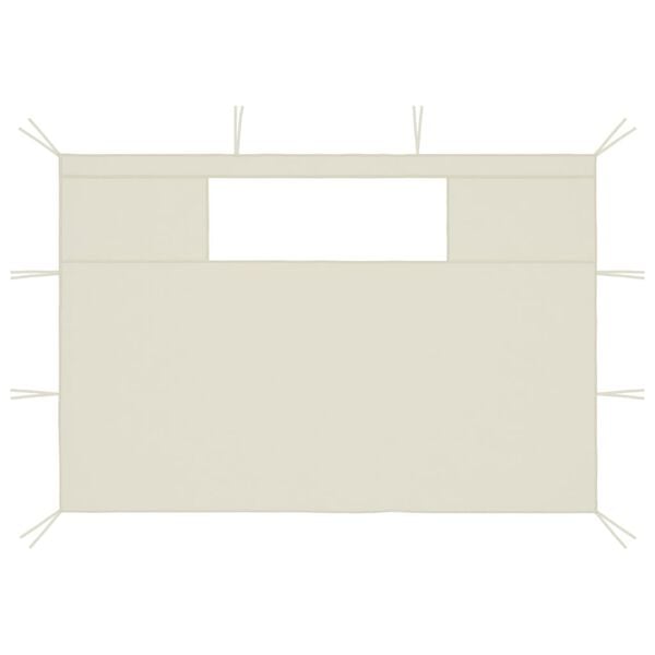 vidaXL Gazebo Sidewalls with Windows 2 pcs Cream