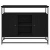 vidaXL Sideboard Black Oak 39.37 x 13.78 x 31.50 in Engineered Wood