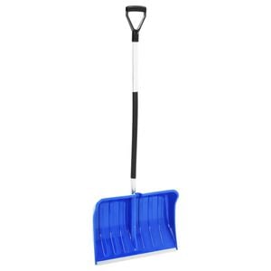 vidaXL Snow Shovel Blue Polypropylene, Aluminum Large Ergonomic