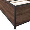 vidaXL Bed Frame Brown Oak Engineered Wood 35.4 x 78.7 in Modern
