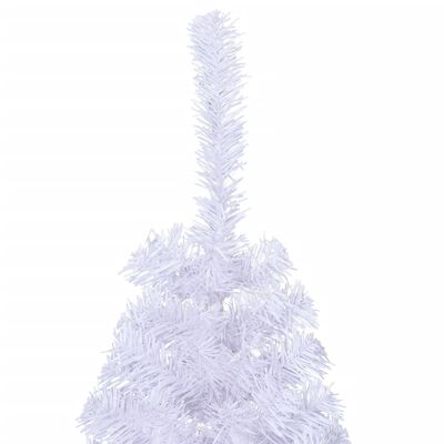 vidaXL Artificial Half Christmas Tree with Stand White 4 ft PVC