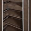 Fabric Shoe Cabinet with Cover 23" x 11" x 42" Brown