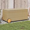 vidaXL Garden Storage Box Mix Beige PE Rattan Large Garden Storage Box