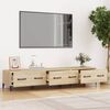 vidaXL TV Cabinet Sonoma oak Engineered wood, iron 59.1 x 13.6 x 11.8 in