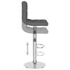 vidaXL Bar Stool Set of 2 Dark Grey 100% polyester, chrome-plated steel