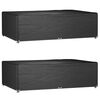 vidaXL Garden Furniture Cover Set of 2 Black Polyethylene, Aluminum