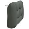 vidaXL Headboard Cushion Dark Grey Fabric (100% polyester) Full Size