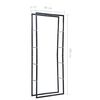 vidaXL Firewood Rack Black 31.5"x9.8"x78.7" Steel