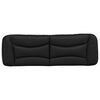 vidaXL Headboard Cushion Black 75% PVC, 5% cotton, 20% polyester 60 in
