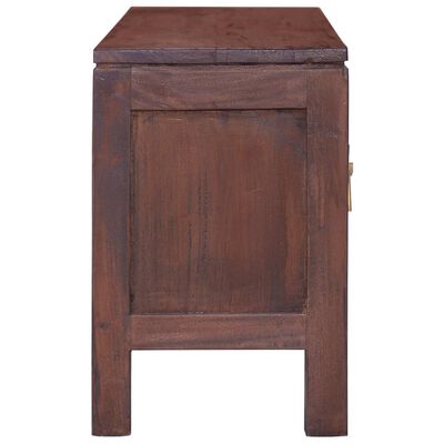 vidaXL TV Cabinet Classical Brown 43.3"x11.8"x17.7" Solid Mahogany Wood