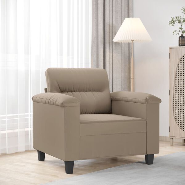 vidaXL Sofa Chair Taupe Microfiber fabric (100% polyester), metal, plywood