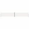 vidaXL Side Awning Cream Polyester with PU coating Large Retractable