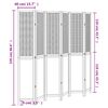 vidaXL Room Divider 6 Panels White Solid Wood Paulownia