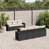 vidaXL Garden Sofa Set Black Poly Rattan Large Modular Garden Sofa Set