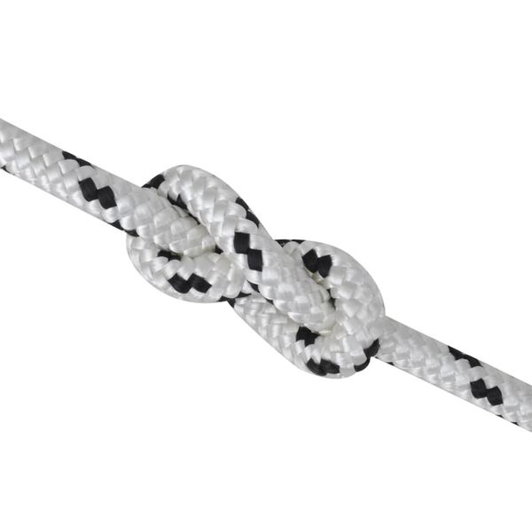 vidaXL Braided Rope Coil Boat Line Polyester 0.55"x164'