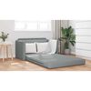 vidaXL Sofa Bed Light Grey 48.82 x 27.95 x 30.71 in Velvet
